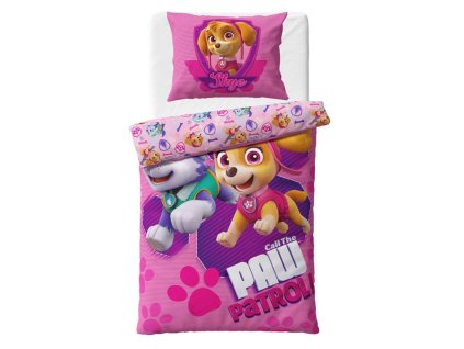 Mikroplyšové povlečení Tlapková Patrola Odvážné Záchranářky (Varianta Mikroplyšové povlečení Tlapková Patrola Odvážné Záchranářky 140x200, 70x90 cm)