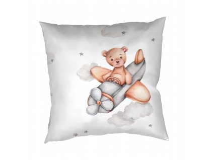 Povlak bavlna Teddy bear plane (Varianta Povlak bavlna Teddy bear plane 40x40 cm)