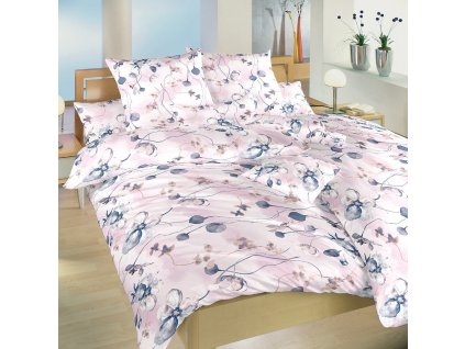 Povlečení bavlna Bloom elegance pudrová