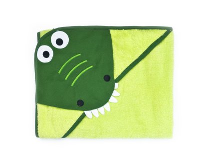 detska osuska 100x100cm frote bavlna krokodyl zelena