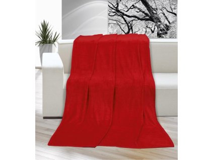 17555 17555 1 deka micro jednoluzko 150x200cm cervena