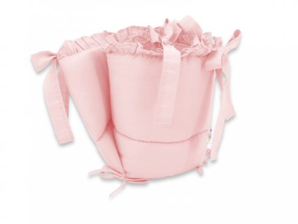 128310 225407 baby nellys mantinel s volankem do postylky 120 x 60 cm 180cm royal ruzovy