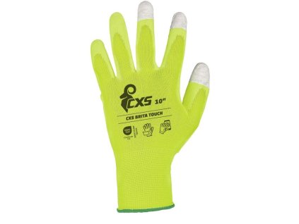 Rukavice CXS BRITA TOUCH, máčené v PU (velikost 07)