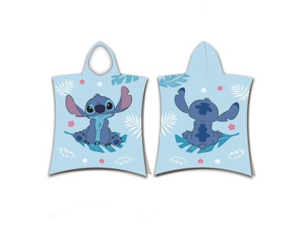 Plážová osuška pončo Lilo and Stitch Blue (Varianta Plážová osuška pončo Lilo and Stitch Blue 50x115 cm)