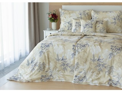 Flora Linen povlečení Matějovský (Materiál 100% len, Rozměr 1x povlak peřina 140/200 + 1x povlak na polštář 70/90)