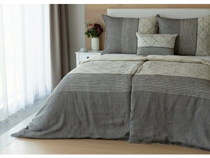 Pietro Linen povlečení Matějovský (Materiál 100% len, Rozměr 1x povlak peřina 140/200 + 1x povlak na polštář 70/90)