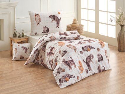 Kočky povlečení Matějovský (Materiál Bavlna deluxe digitál, Rozměr 1x povlak peřina 140/200 + 1x povlak na polštář 70/90)