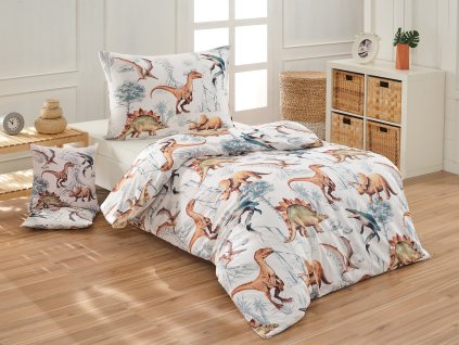 Povlečení Matějovský Dino Land (Materiál Bavlna deluxe, Rozměr 1x povlak peřina 140/200 + 1x povlak na polštář 70/90)