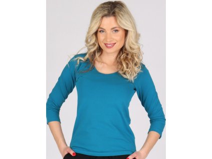 Dámské triko EBY V 039 tyrkysové (Velikost L)