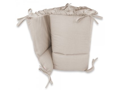 150765 295808 mantinel s volankem do postylky 120 x 60 cm 180cm royal bezovy baby nellys