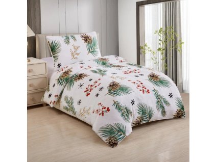 Povlečení mikroflanel Conifer (Varianta Povlečení mikroflanel Conifer 140x200, 70x90 cm, Značka Dadka)