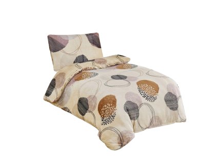 9012 2 povleceni mikroflanel kruhy hnede pozadi dadka vracov