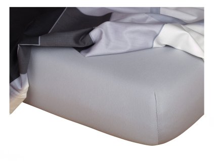 Jersey prostěradlo světle šedé (Rozměr 90x200x20 jednolůžko)