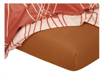 Jersey prostěradlo nugát (Rozměr 90x200x20 jednolůžko)