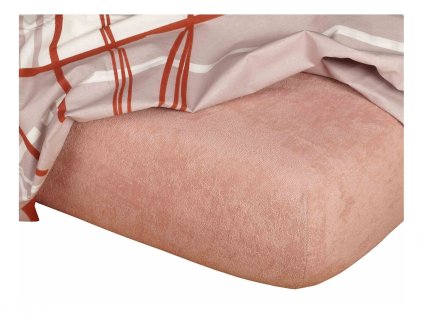 Froté prostěradlo béžové (Rozměr 90x200x20 jednolůžko)