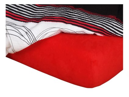Jersey prostěradlo červené (Rozměr 90x200x20 jednolůžko)