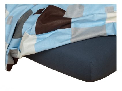 Jersey prostěradlo tmavě šedé (Rozměr 90x200x20 jednolůžko)