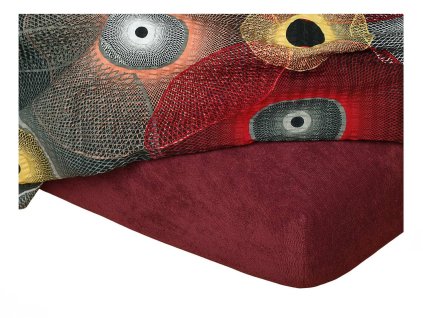 Froté prostěradlo bordó (Rozměr 90x200x20 jednolůžko)