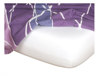 Jersey prostěradlo bílé (Rozměr 90x200x20 jednolůžko)