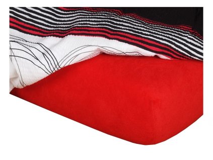 Froté prostěradlo červené (Rozměr 90x200x20 jednolůžko)