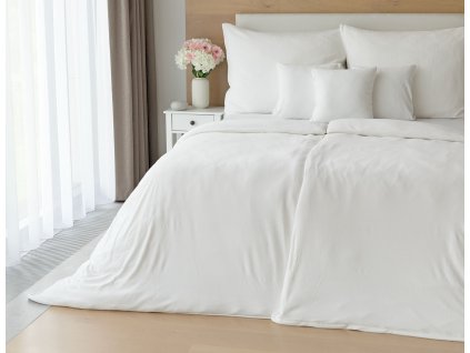 Matějovský povlečení Bavlněný mikroplyš PREMIUM BILÝ Bavlněný mikroplyš (Materiál Bavlněný mikroplyš, Rozměr 1x povlak peřina 140/200 + 1x povlak na polštář 70/90)