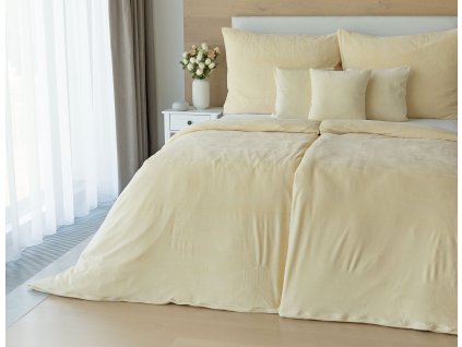 Matějovský povlečení Bavlněný mikroplyš PREMIUM PÍSKOVÝ Bavlněný mikroplyš (Materiál Bavlněný mikroplyš, Rozměr 1x povlak peřina 140/200 + 1x povlak na polštář 70/90)