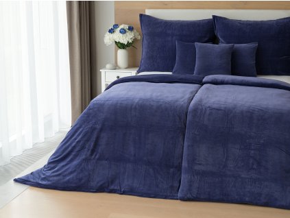 Povlečení Matějovský Bavlněný mikroplyš PREMIUM TMAVĚ MODRÝ Bavlněný mikroplyš (Materiál Bavlněný mikroplyš, Rozměr 1x povlak peřina 140/200 + 1x povlak na polštář 70/90)