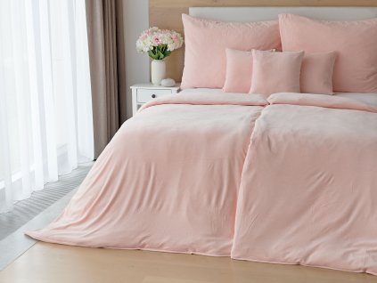 Matějovský povlečení Bavlněný mikroplyš PREMIUM PUDROVÝ Bavlněný mikroplyš (Materiál Bavlněný mikroplyš, Rozměr 1x povlak peřina 140/200 + 1x povlak na polštář 70/90)