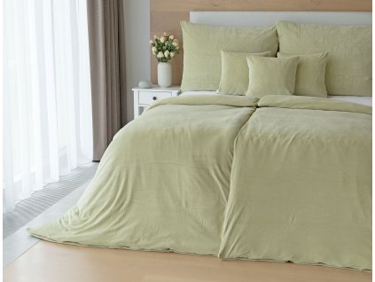 Matějovský povlečení Bavlněný mikroplyš PREMIUM MÁTOVÝ Bavlněný mikroplyš (Materiál Bavlněný mikroplyš, Rozměr 1x povlak peřina 140/200 + 1x povlak na polštář 70/90)