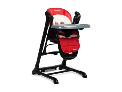 jidelni zidlicka houpacka 2 v 1 indigo cerna cervena