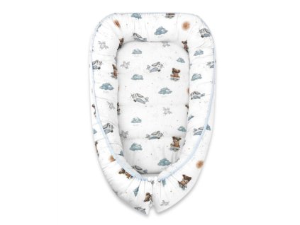 hnizdecko kokon pro miminko bavlna meda pilot bila modra