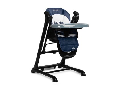 jidelni zidlicka houpacka 2 v 1 indigo cerna modra