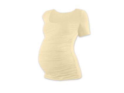 JOŽÁNEK Těhotenské triko krátký rukáv JOHANKA - caffe latte (Velikost oblečení XXL/XXXL)