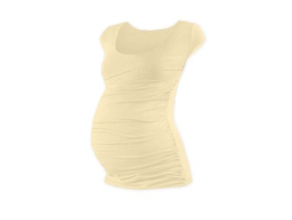 JOŽÁNEK Těhotenské triko mini rukáv JOHANKA - caffe latte (Velikost oblečení XXL/XXXL)