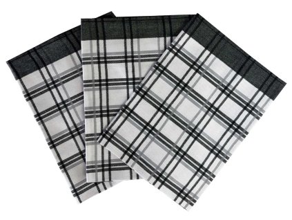735 3 kuchynske uterky 3ks tradicni karo cerne dadka vracov