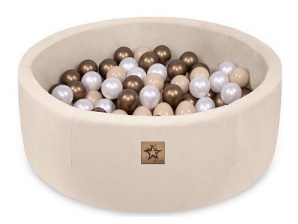 bazen pro deti 90x30 cm velvet 200 balonku bezovy