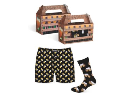 Pánský dárkový set PIVOBOX - trenky a ponožky (Velikost XL)