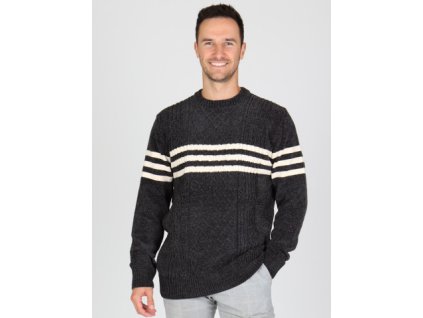 Pánský svetr PERUN šedo/bílý (Velikost M)