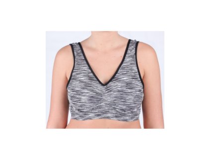 Dámská sportovní podprsenka FLO šedá/melír (Velikost L/XL)