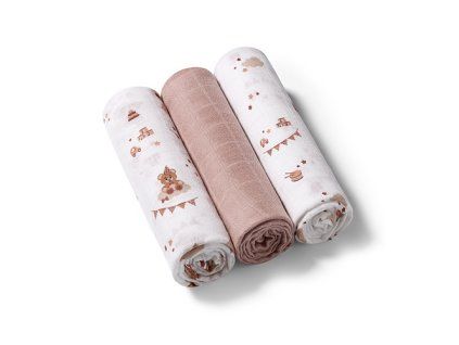 sada bambusovych plenek medvidek 70 x 70 cm 3 ks