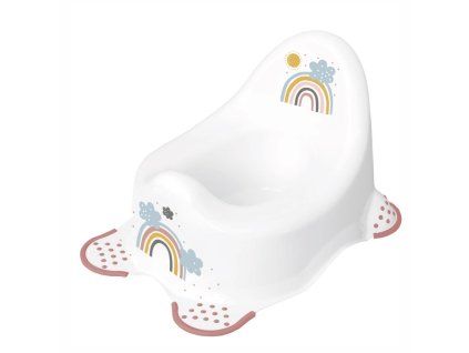 nocnik s protiskluzem rainbow baby nellys bily