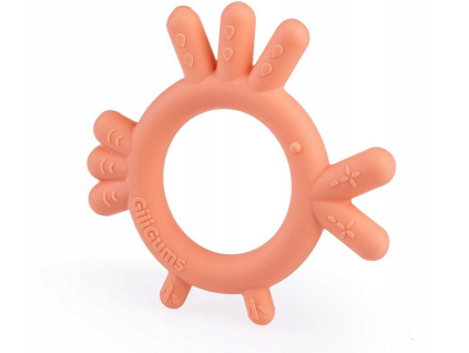 giligums detske silikonove kousatko chicken teether 3m merunkova 1 ks