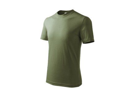 Tričko dětské Basic 138- khaki (Velikost 158 cm/12 let)