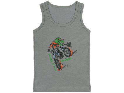 Chlapecký nátělník se širokými ramínky E šedá (Velikost 110)