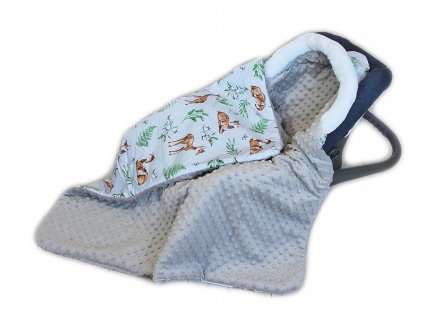 108201 183118 baby nellys bavlnena oboustranna decka 3v1 s minky a kozesinkou 90x90 cm srnky