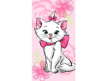 Osuška Marie Cat Pink Flower (Varianta Osuška Marie Cat Pink Flower 70x140 cm, Značka Dadka)