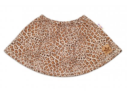 BABY NELLYS Dětská sukně Gepard - hnědá (Velikost koj oblečení 74 (6-9m))