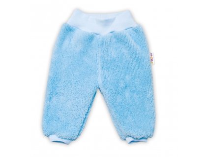 Baby Nellys Kojenecké chlupáčkové tepláčky Cute Bunny - modré (Velikost koj oblečení 56 (1-2m))