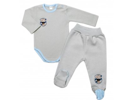 2-dílná sada G-baby body dl. rukáv + polodupačky Fotograf, šedá, vel. 68 (Velikost koj oblečení 68 (3-6m))