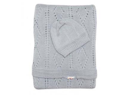 106652 274072 baby nellys hackovana sada decka s cepickou seda